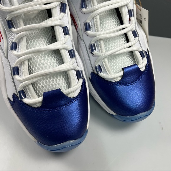 Reebok Question Mid Blue Toe 2022 “Allen Iverson” GX0227 Mens - Picture 8 of 9